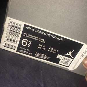 Gym red Jordan retro 9s